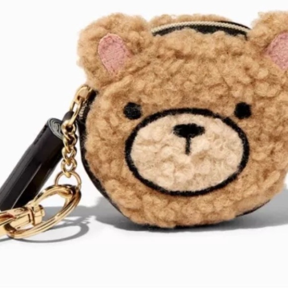 Claire’s Teddy Bear Keychain with Clip - Picture 2 of 3